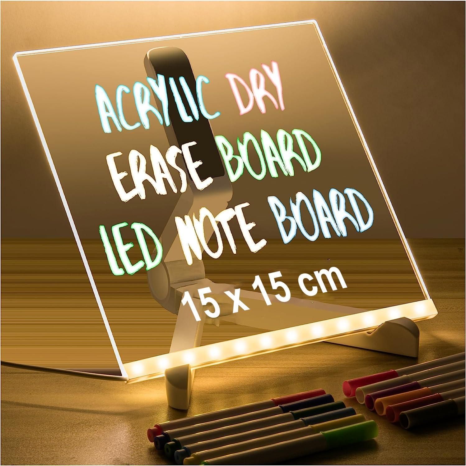 WERSSATILE 3D Acrylic Writing Board with Pen & Light